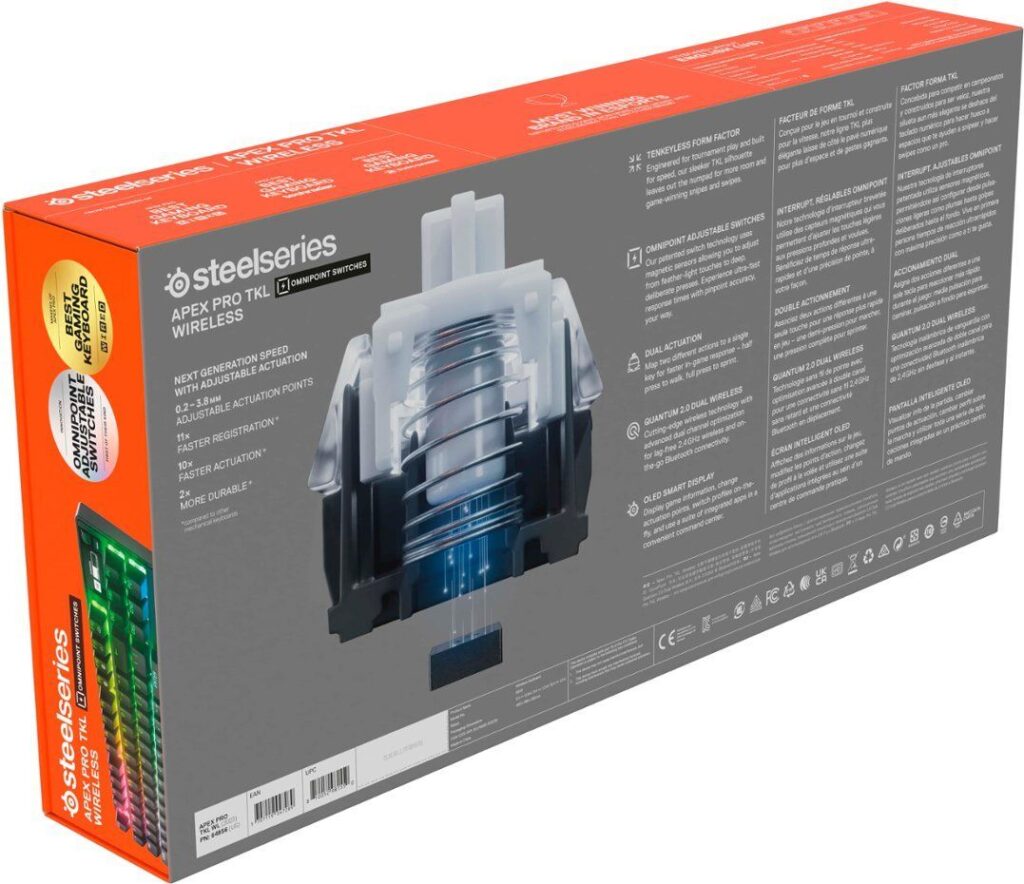 Steelseries Apex Pro TKL (2023)  USB wireless ENG fekete gamer mechanikus billentyűzet - Image 11