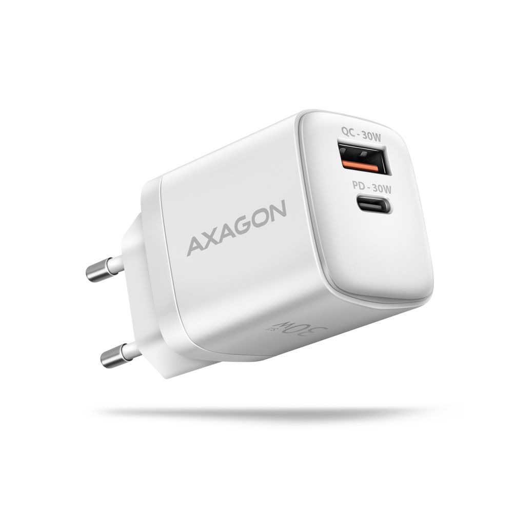 axagon-acu-pq30-pd-qc-wall-charger-30w-white_1.jpg AXAGON ACU-PQ30W PD & QC Wall Charger 30W White - Image 1