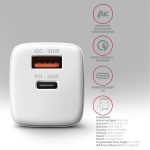 AXAGON ACU-PQ30W PD & QC Wall Charger 30W White - Image 3