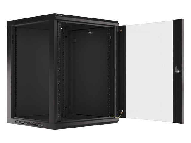 Lanberg 19" 15U Falra szerelhető Rackszekrény Black - Image 1