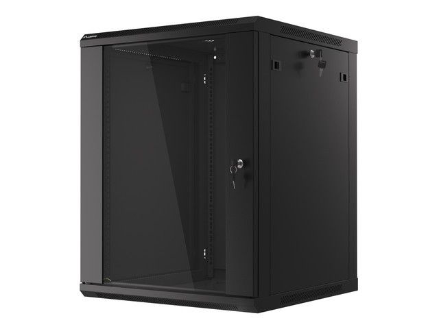 Lanberg 19" 15U Falra szerelhető Rackszekrény Black - Image 4