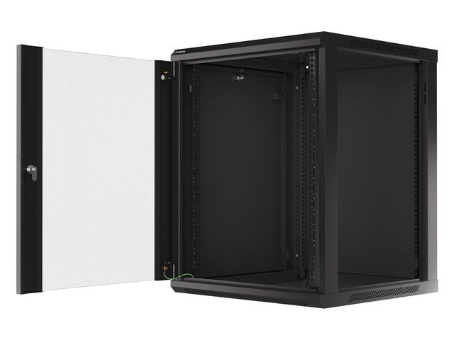 Lanberg 19" 15U Falra szerelhető Rackszekrény Black - Image 5