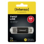 Intenso 64GB Twist Line USB3.2 Black - Image 3