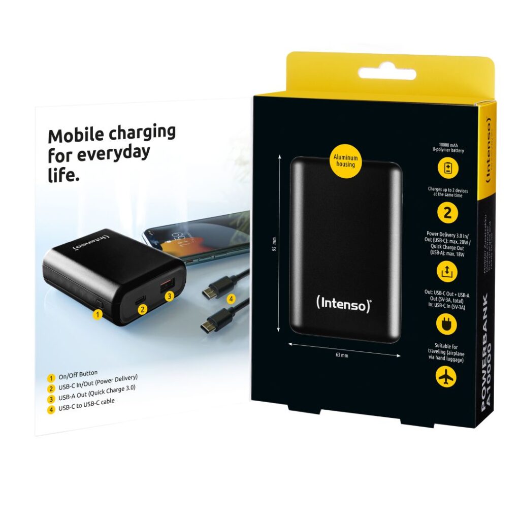 Intenso A10000 10000mAh PowerBank Black - Image 4