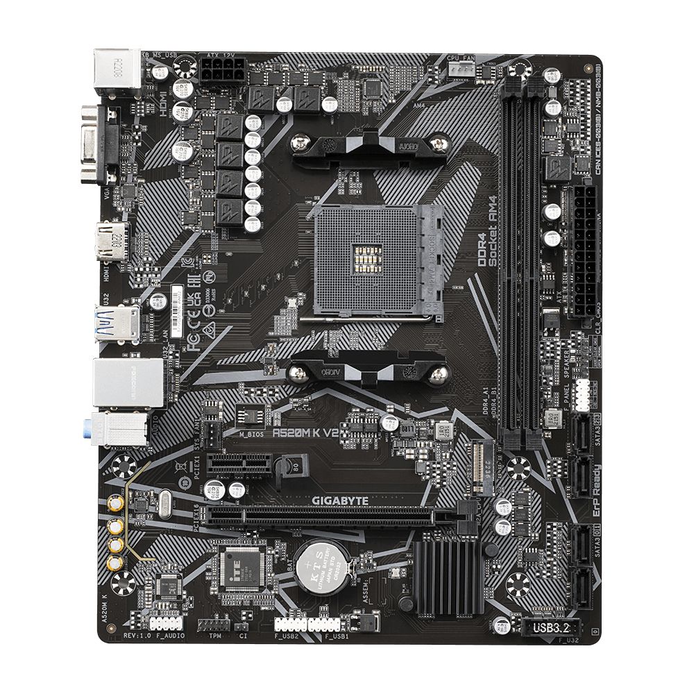 GIGABYTE Alaplap AM4 A520M K V2 AMD A520, mATX - Image 3
