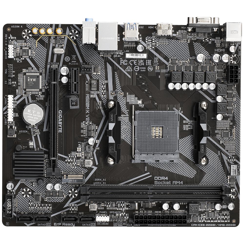 GIGABYTE Alaplap AM4 A520M K V2 AMD A520, mATX - Image 5
