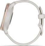 Garmin Vivomove Trend Peach Gold Stainless Steel Bezel with Ivory Case and Silicone Band - Image 7