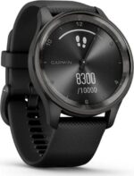 Garmin Vivomove Trend Slate Stainless Steel Bezel with Black Case and Silicone Band - Image 3