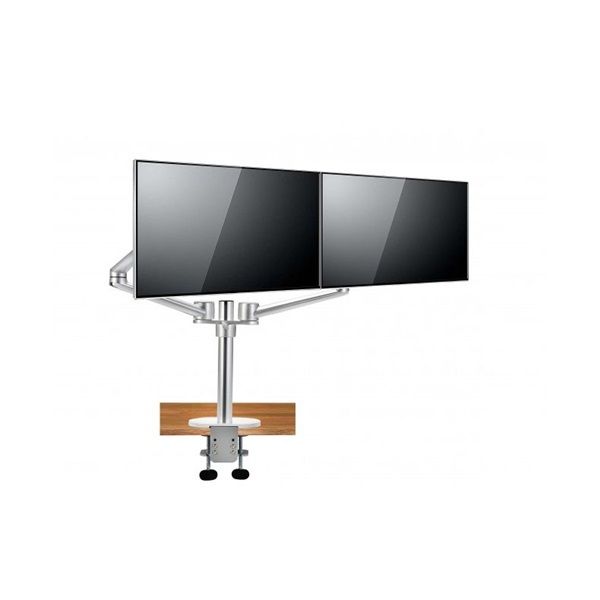 spire-cg-ugol-2s-dual-monitor-arm-27-silver_1.jpg Spire CG-UGOL-2S Dual Monitor Arm 27" Silver - Image 1