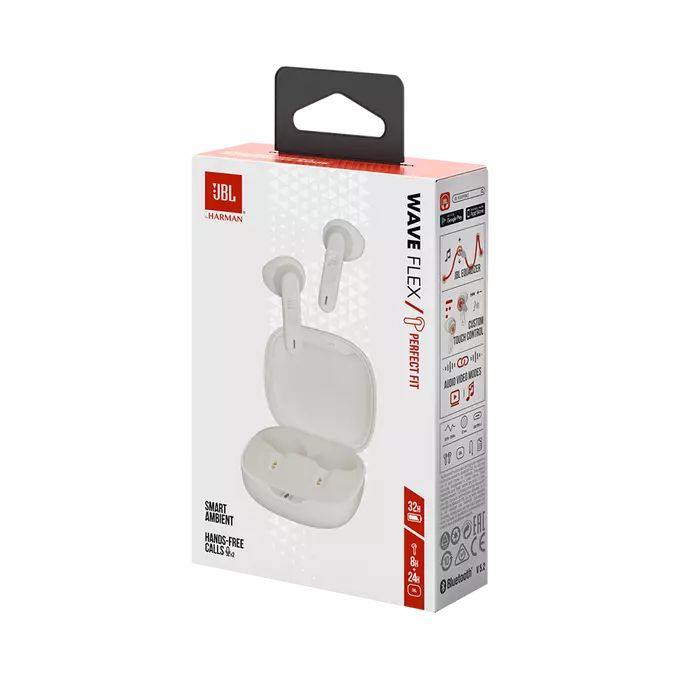 JBL Wave Flex TWS Bluetooth Headset White - Image 10