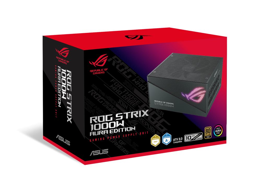 Asus ROG Strix 1000W 80+ Gold Aura Edition ventillátorral moduláris tápegység - Image 10