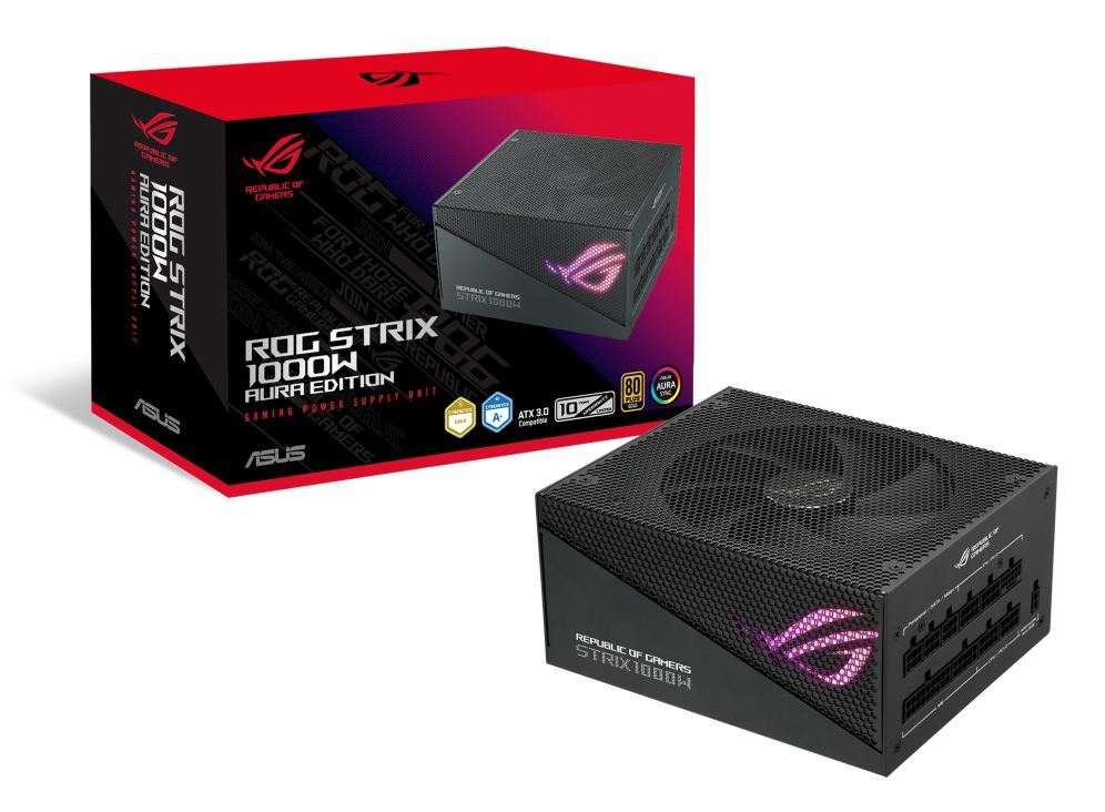 Asus ROG Strix 1000W 80+ Gold Aura Edition ventillátorral moduláris tápegység - Image 11