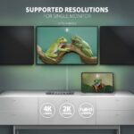 AXAGON HMC-4KX3 USB-C 5Gbps Triple 4K Display 11in1 Hub Silver - Image 4