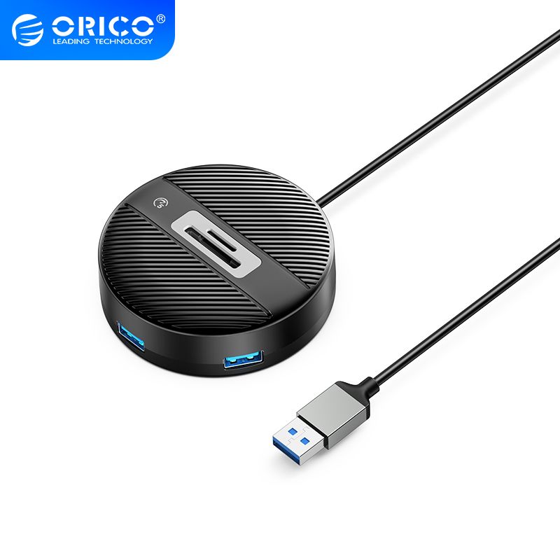 orico-ys5-u3-03-bk-bp-4-portos-usb3.0-hub-with-sd-tf-port-black_1.jpg Orico YS5-U3-03-BK-BP 4-portos USB3.0 HUB with SD/TF port Black - Image 1