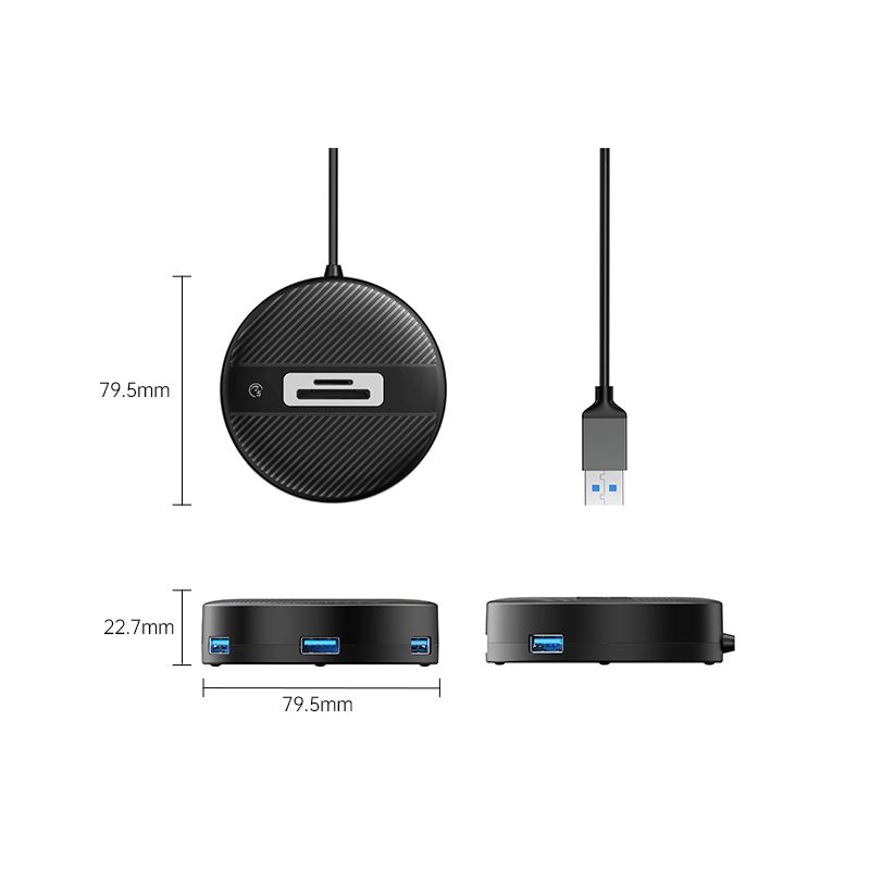 orico-ys5-u3-03-bk-bp-4-portos-usb3.0-hub-with-sd-tf-port-black_3.jpg Orico YS5-U3-03-BK-BP 4-portos USB3.0 HUB with SD/TF port Black - Image 3