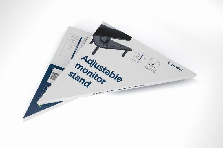 Gembird MS-TABLE-02 Adjustable Triangle Monitor Stand Black - Image 4