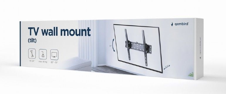 Gembird WM-55T-02 Tilt TV Wall Mount 32”-55" Black - Image 3