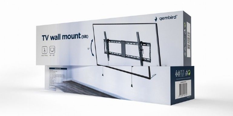 Gembird WM-90T-01 Filt TV Wall Mount 43"-90" Black - Image 3