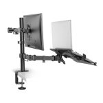 ACT AC8305 Single Monitor Arm with Laptop Arm 10"-32" Black - Image 3