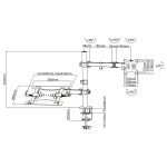 ACT AC8305 Single Monitor Arm with Laptop Arm 10"-32" Black - Image 6