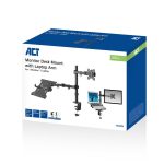 ACT AC8305 Single Monitor Arm with Laptop Arm 10"-32" Black - Image 8