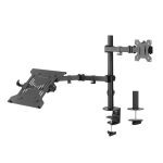 ACT AC8305 Single Monitor Arm with Laptop Arm 10"-35" Black