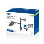 ACT AC8305 Single Monitor Arm with Laptop Arm 10"-35" Black - Image 8