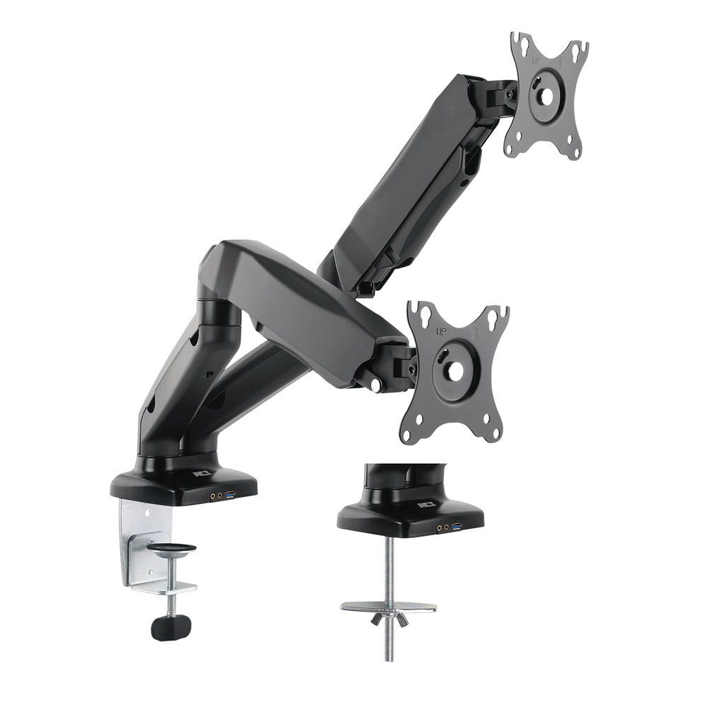 act-ac8312-gas-spring-dual-monitor-arm-office-13-32-black_2.jpg ACT AC8312 Gas Spring Dual Monitor Arm Office 13"-32" Black - Image 2