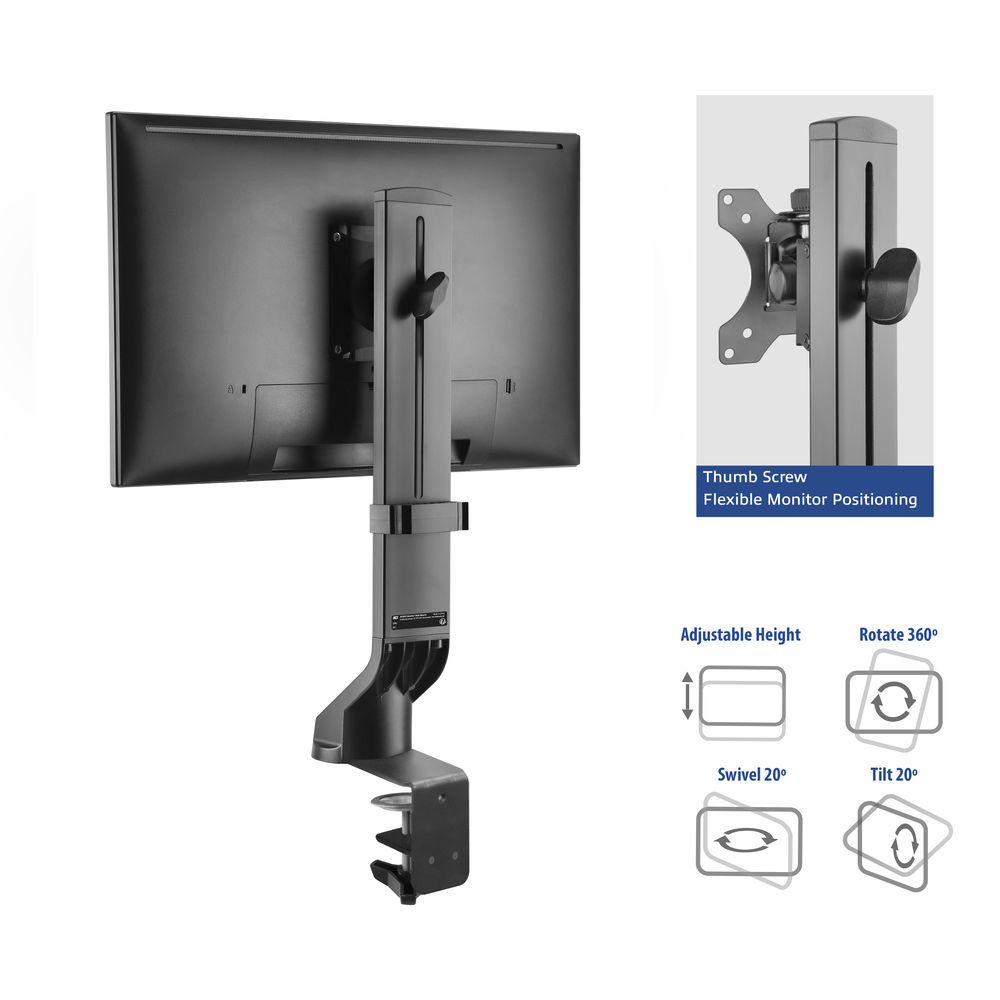act-ac8321-single-monitor-arm-office-quick-height-adjustment-10-32-black_4.jpg ACT AC8321 Single Monitor Arm Office Quick Height Adjustment 10"-32" Black - Image 4