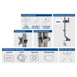 ACT AC8321 Single Monitor Arm Office Quick Height Adjustment 10"-35" Black - Image 9
