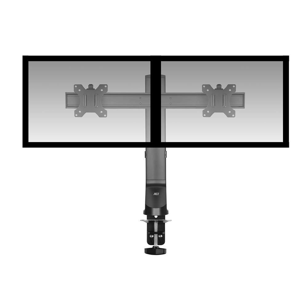 act-ac8322-dual-monitor-arm-office-quick-height-adjustment-10-27-black_2.jpg ACT AC8322 Dual Monitor Arm Office Quick Height Adjustment 10"-27" Black - Image 2