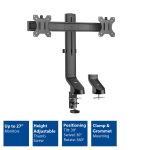 ACT AC8322 Dual Monitor Arm Office Quick Height Adjustment 10"-27" Black - Image 3