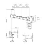 ACT AC8325 Single Monitor Arm Office Solid Pro 10"-32" Black - Image 5