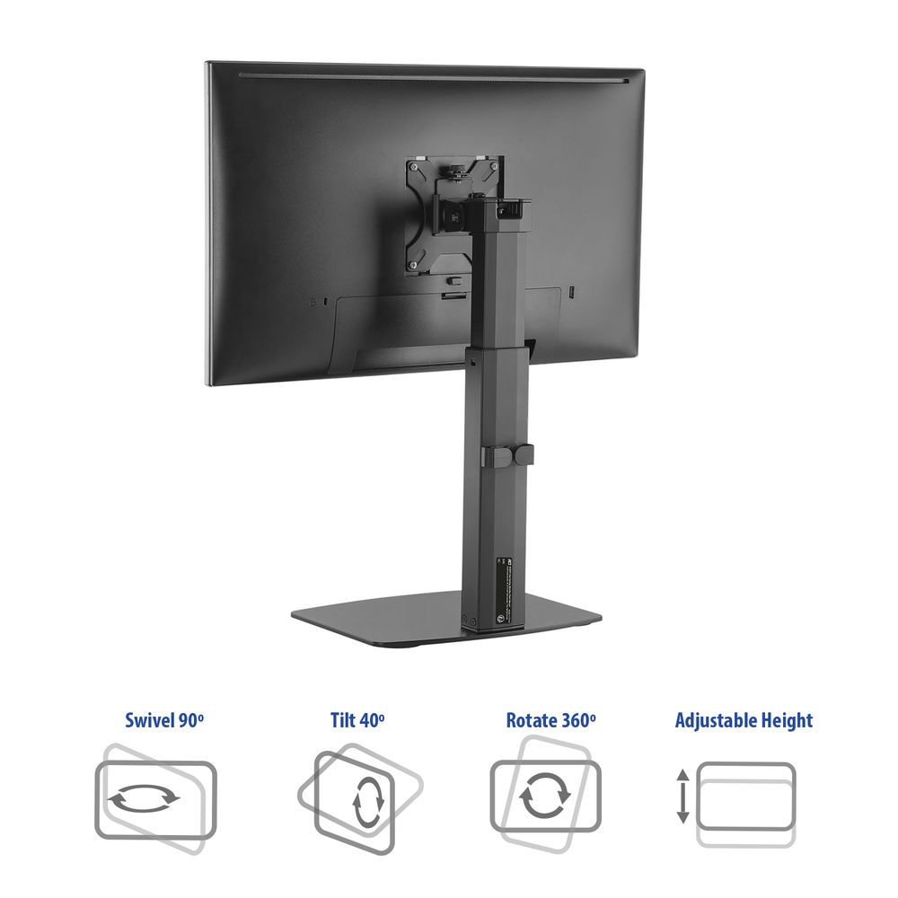 ACT AC8331 Free Standing Gas Spring Monitor Arm Office 10"-32" Black - Image 6