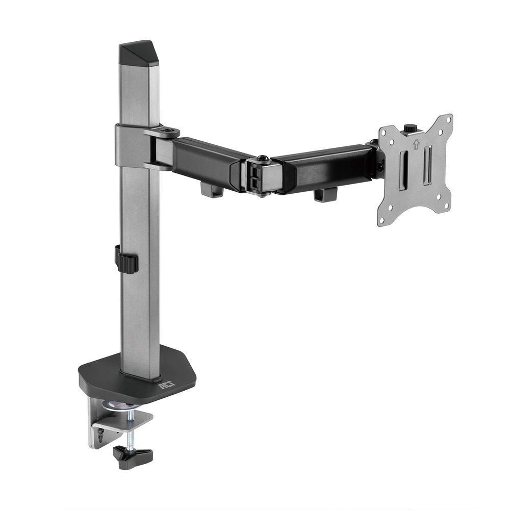 ACT AC8335 Single Monitor Arm Office 17"-32" Silver - Image 3