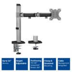 ACT AC8335 Single Monitor Arm Office 17"-32" Silver - Image 4