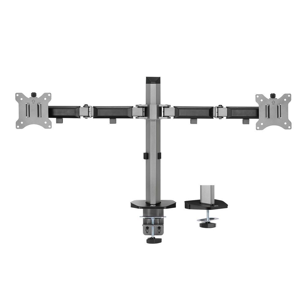 act-ac8336-dual-monitor-arm-office-17-32-silver_1.jpg ACT AC8336 Dual Monitor Arm Office 17"-32" Silver - Image 1