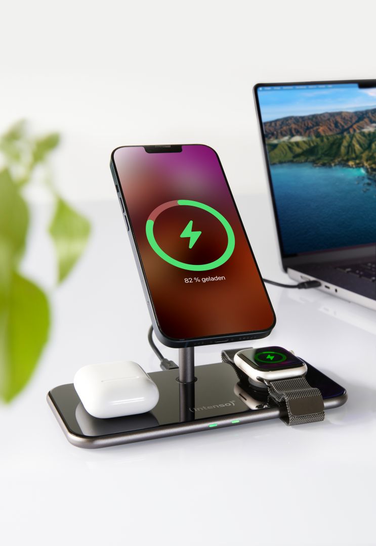 Intenso MB13 3in1 Magnetic Wireless Charger Black - Image 4