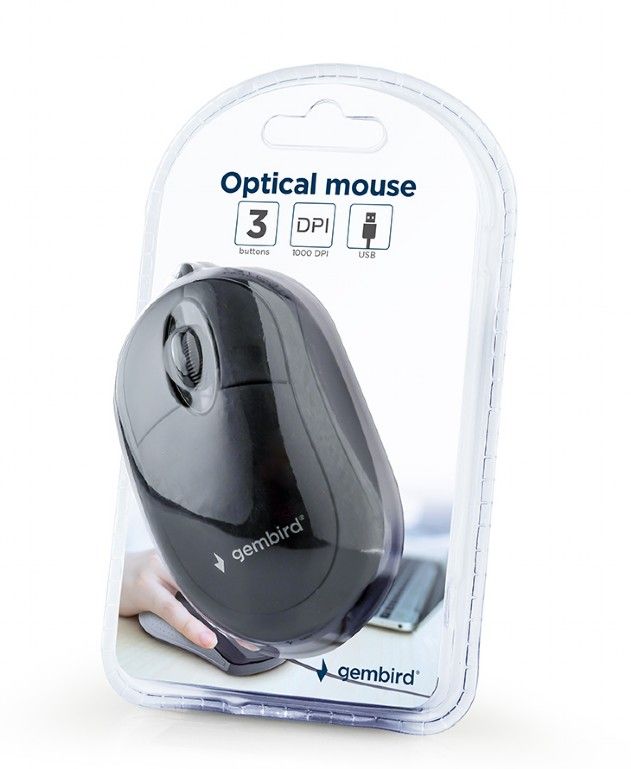 Gembird MUS-U-01 Optical Mouse Black - Image 3