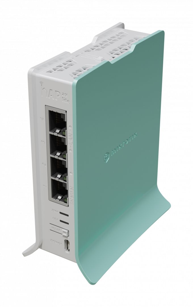MikroTik hAP ax lite wifi router, 4x1Gbit RJ45 port, 2.4GHz 802.11ax (WiFi6) - Image 1