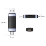 Orico TF+SD Dual Port USB2.0 Dual Head Card Reader Black/Silver - Image 2