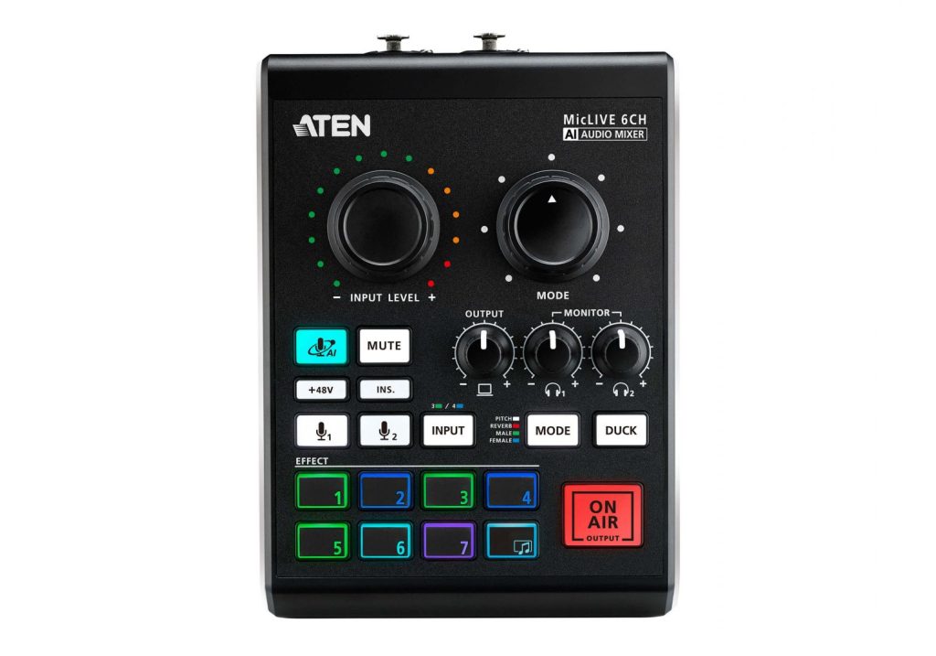 ATEN UC8000 Podcast AI Audio Mixer | MicLIVE 6CH Black - Image 2