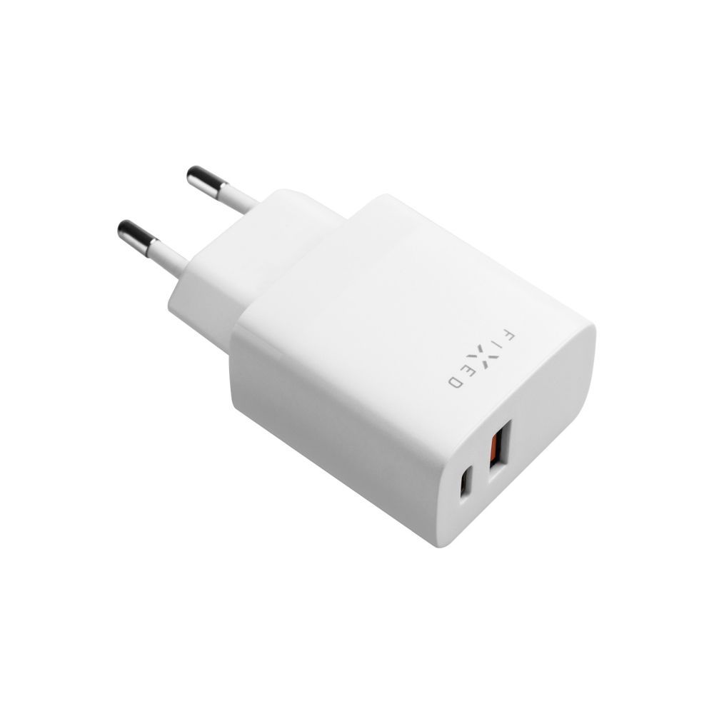 FIXED USB-C/USB Travel Charger 20W, white - Image 1