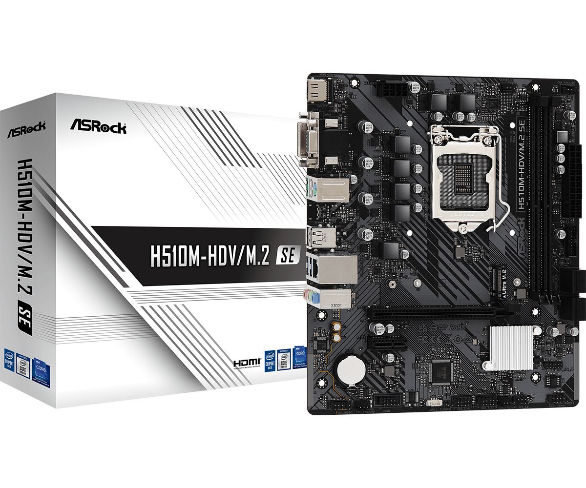 ASROCK Alaplap S1200 H510M-HDV/M.2 SE INTEL H470, mATX - Image 1
