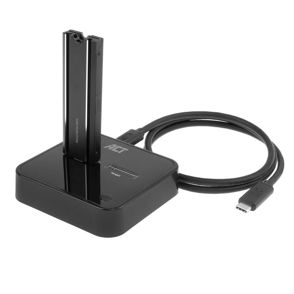 ACT AC1502 M.2 NVMe/PCIe dual SSD Docking Clone Station USB-C 3.2 Gen2 Black - Image 11