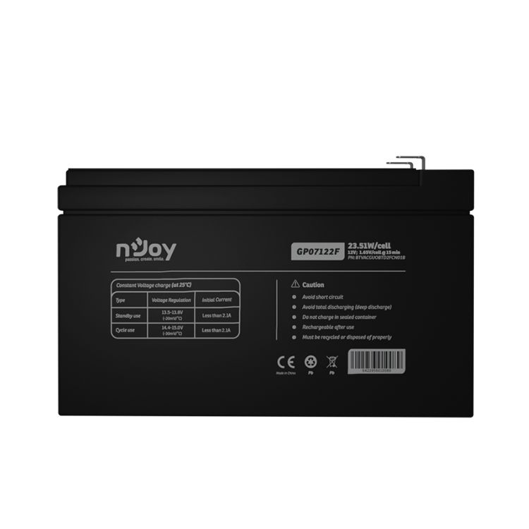 Njoy 12V/7Ah szünetmentes akkumulátor 1db/csomag - Image 3