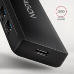 AXAGON HUE-C1A USB-A 5GBPS TRAVEL HUB Black - Image 4