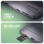AXAGON HMC-6GM2 USB-C 10GBPS GEN2COMBO 6IN1 HUB - Image 3