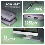 AXAGON HMC-6GM2 USB-C 10GBPS GEN2COMBO 6IN1 HUB - Image 5