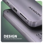 AXAGON HMC-6GM2 USB-C 10GBPS GEN2COMBO 6IN1 HUB - Image 6